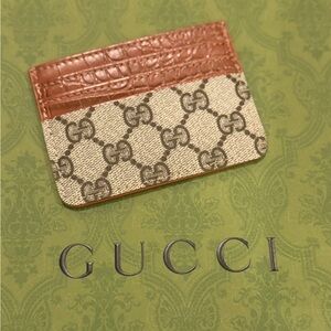 ❤️ GG Brown Card Holder UPCYCLED HANDMADE ❤️